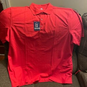 Men’s PGA Tour SEC Performance Polo, Red, XXL (2XL)